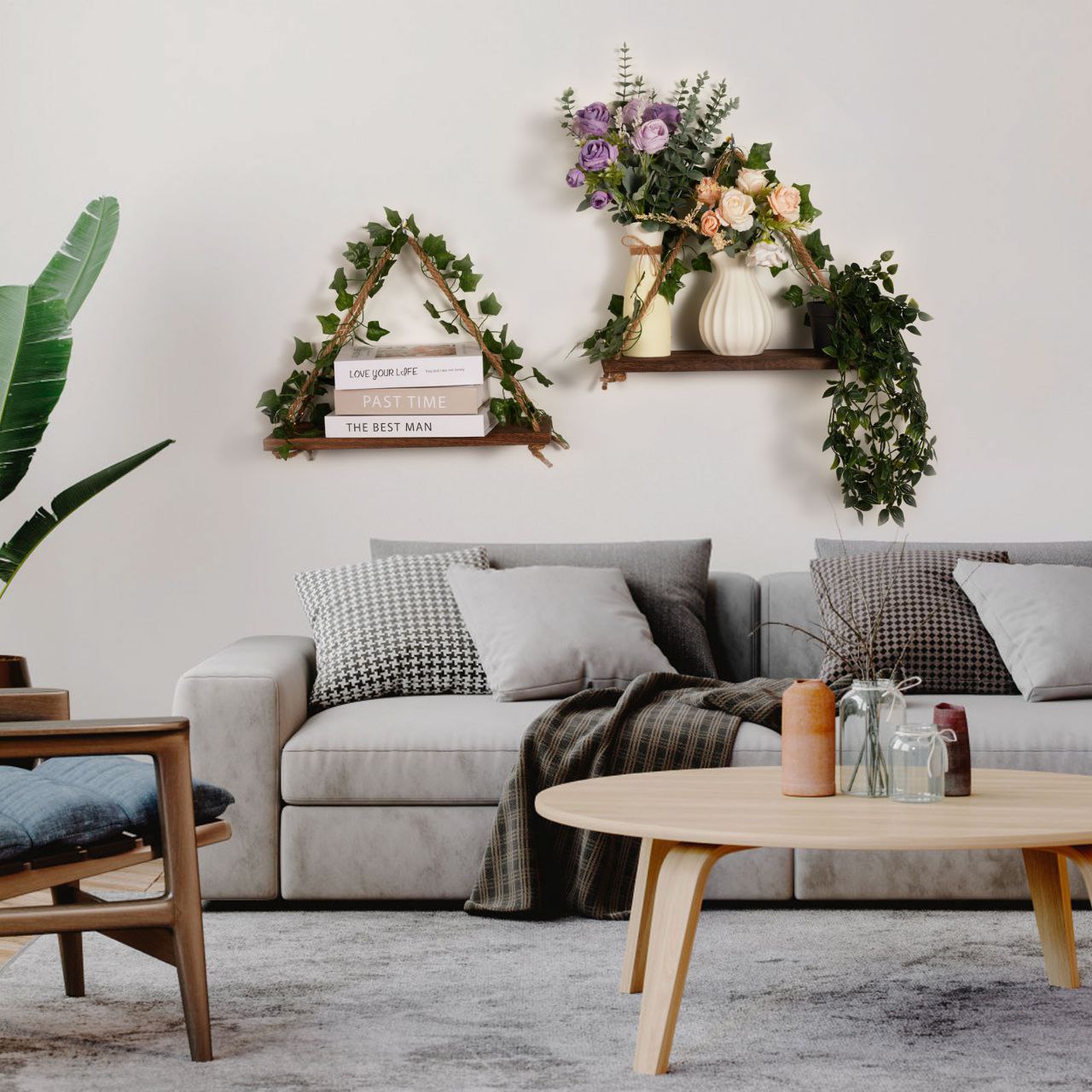 رف حائط ديكوري بإضاءة نباتية LED - الصورة 10