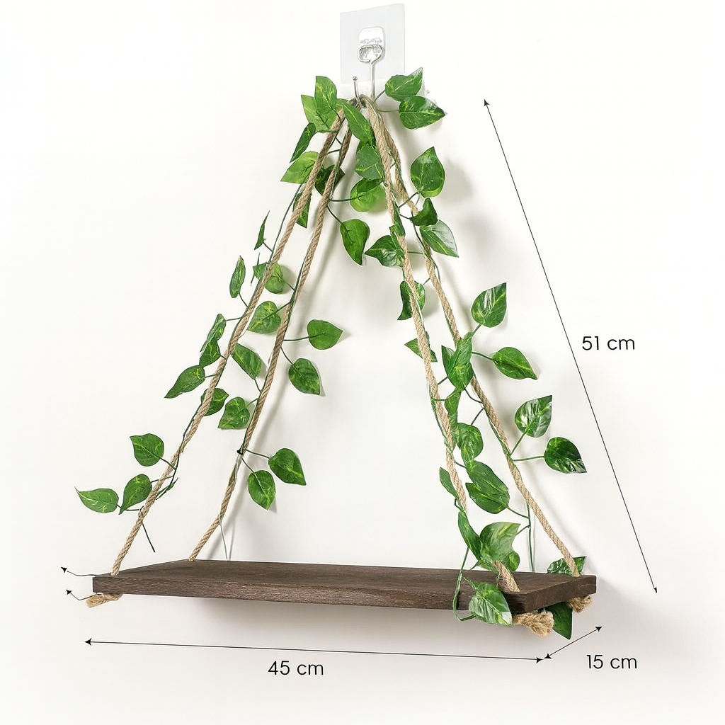 رف حائط ديكوري بإضاءة نباتية LED - الصورة 2